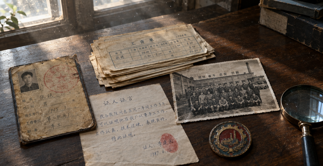 用于证明历史工作经历的档案材料